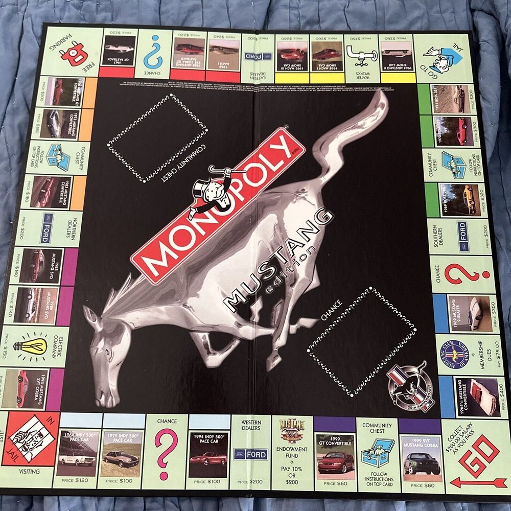 USAOpoly Monopoly Monopoly - Mustang 35th Anniversary Ed Box